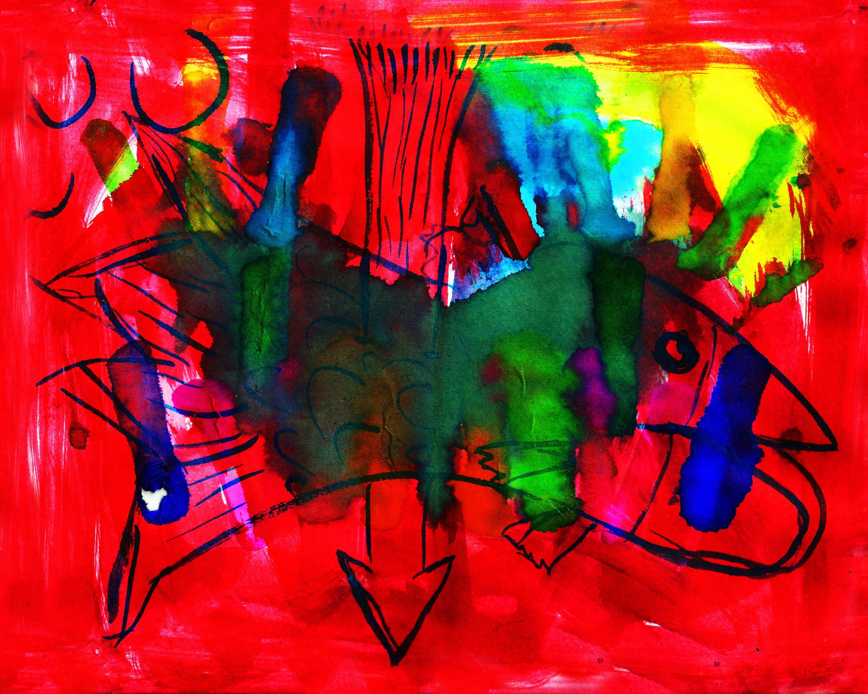 Abstrakte Kunst im Stil von Grafiti